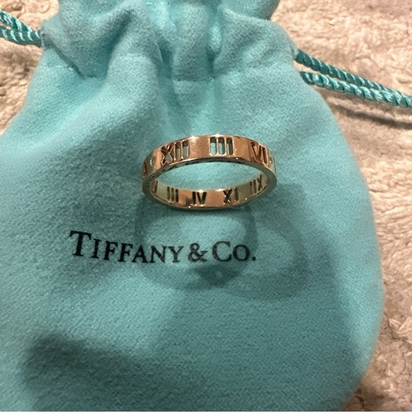 TIFFANY & CO. 18K Rose GOLD ATLAS PIERCED ROUND DIAMOND RING SIZE 6.5 Women’s - Picture 1 of 5